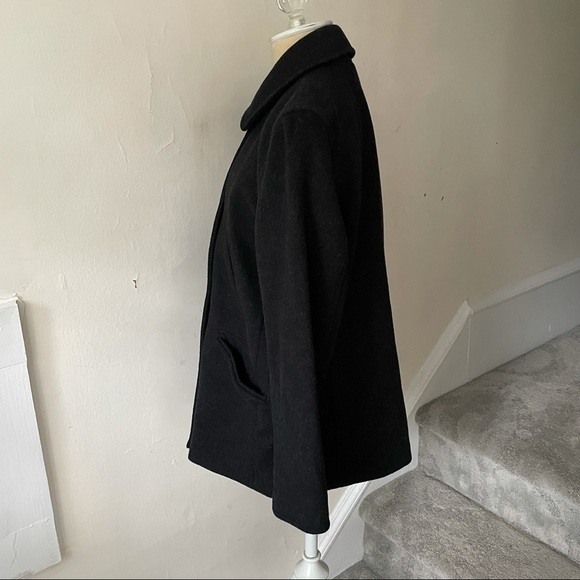 J. Crew Dark Charcoal Gray Wool Blend Double Breasted Peacoat Size PS - Picture 4 of 7